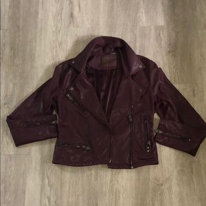Faux Leather Moto Jacket